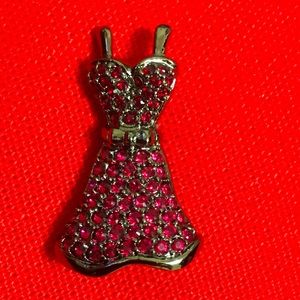 Swarovski Crystal Little Red Dress Pin